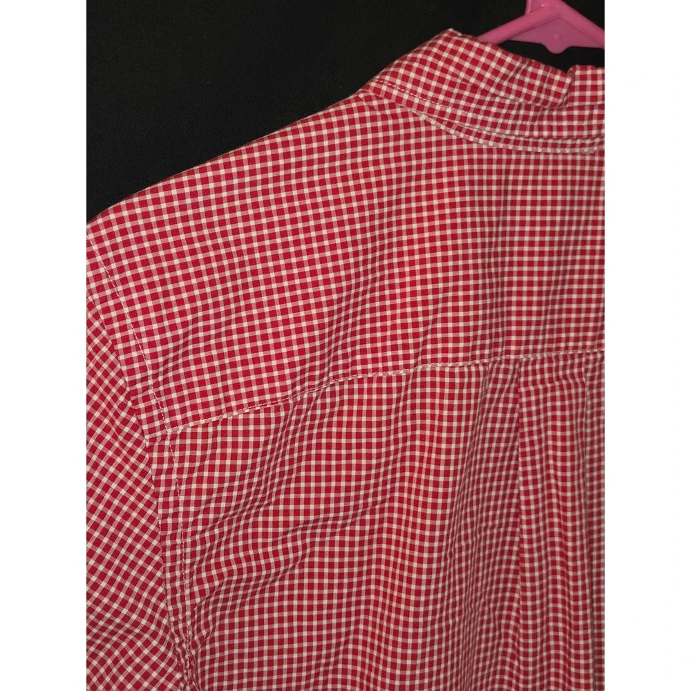 Ralph Lauren Red Gingham Check Button Down Shirt Kids‎ XL (18-20) Cotton